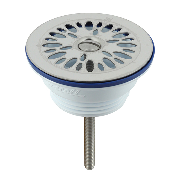 Wastafelplug met inox rooster, type L263