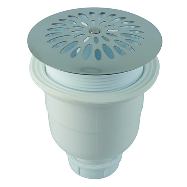 Sifon met inox rooster, onderuitgang, type 795