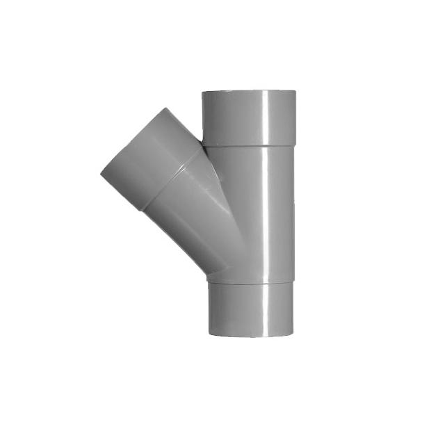 T-stuk 45&deg;- 2x mof/spie (verjongd)