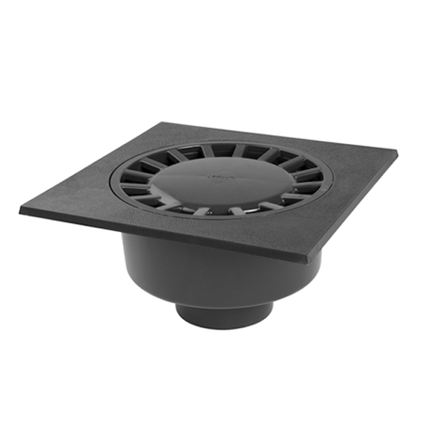 Vloerput met vaste rand en rooster