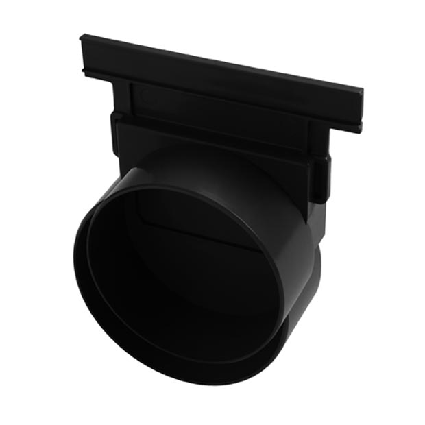 Eindstuk/uitlaatstuk voor horizontale aansluiting universeel