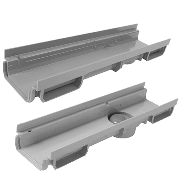 Afvoergoot Connecto 100 (PVC) met opzetrand