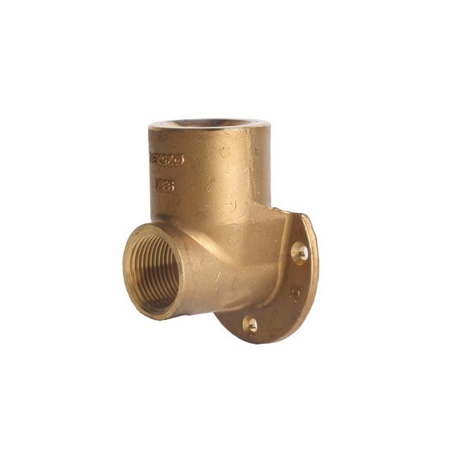 Muurplaat 90&deg; messing