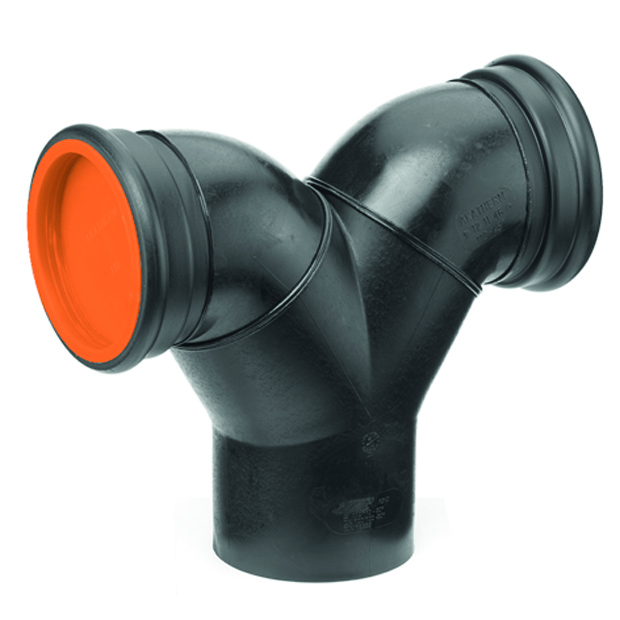 Dubbele wandclosetbocht 90&deg; (verticaal)