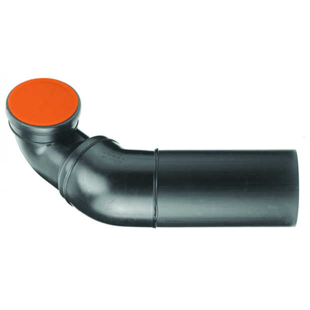 Wandclosetbocht 90&deg; (horizontaal) links