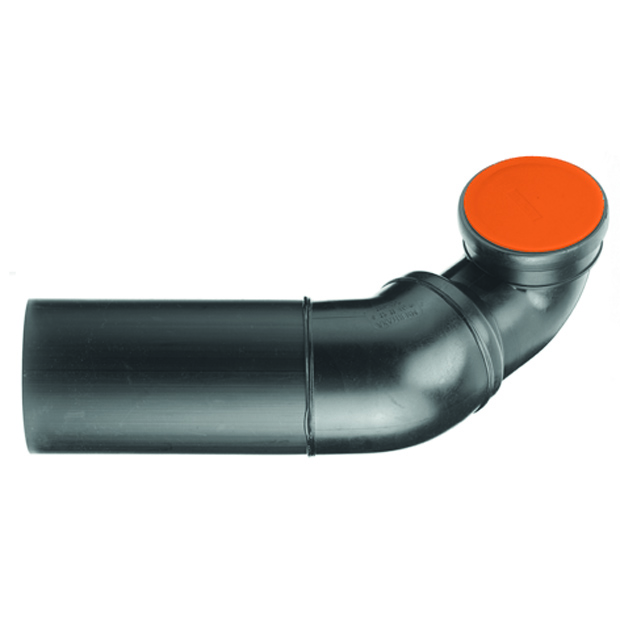 Wandclosetbocht 90&deg; (horizontaal) rechts