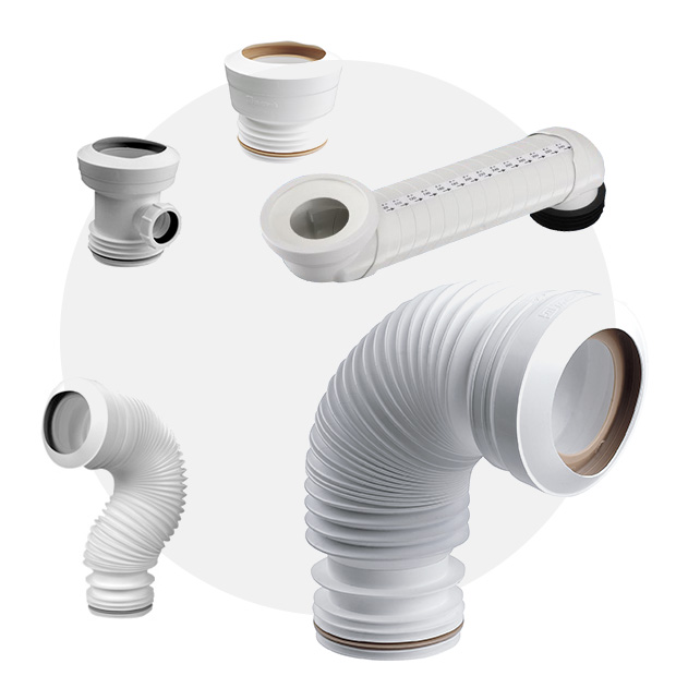 Closet-afvoeraansluitingen