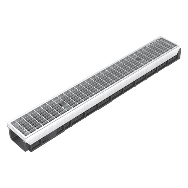 Afvoergoot Kenadrain Park HD 100 met gegalvaniseerd rooster