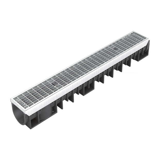 Afvoergoot Kenadrain Cascade HD 100 met gegalvaniseerd rooster