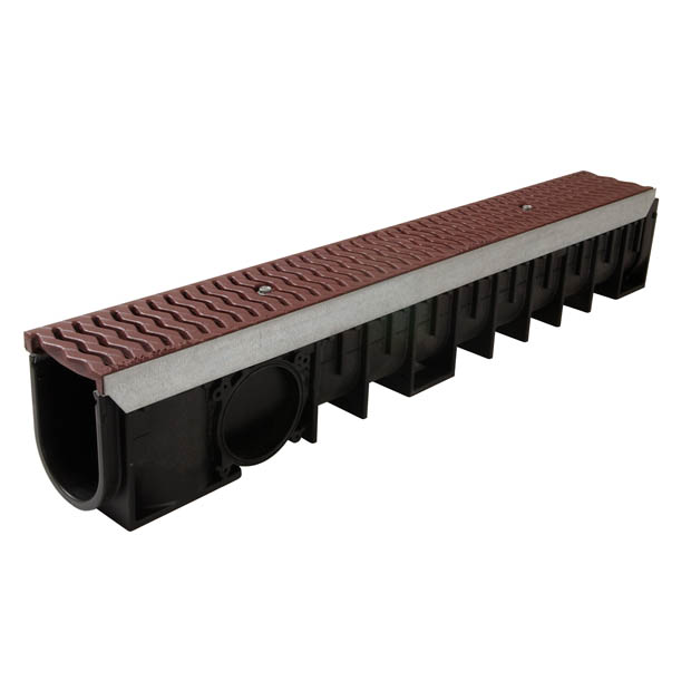 Afvoergoot Kenadrain HD 100 met gietijzeren rooster (6 mm)