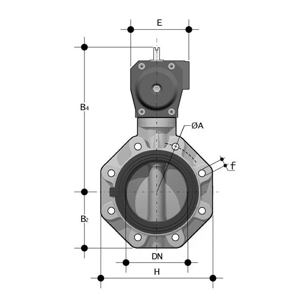Vlinderklep pneumatisch FPM - FKOF/CP-NC
