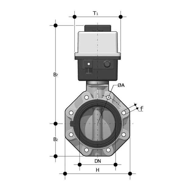 Vlinderklep elektrisch FPM - FKOF/CE