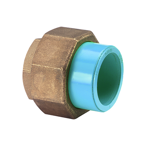 Koppeling 3-delig met messing binnendraad