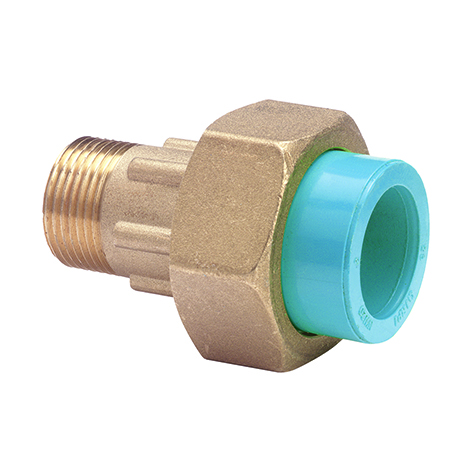 Koppeling 3-delig met messing buitendraad