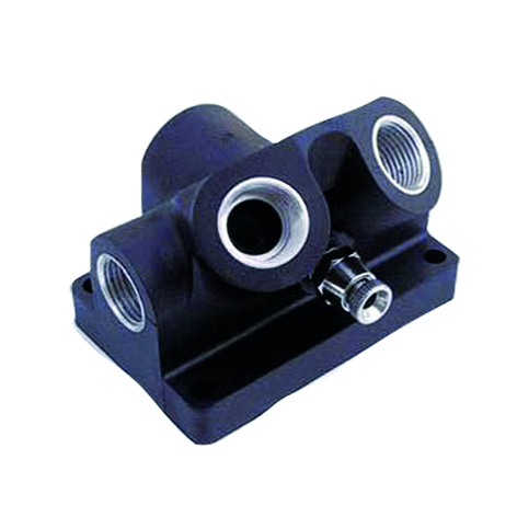 Muurplaat 4-weg met aftappunt t.b.v. condens