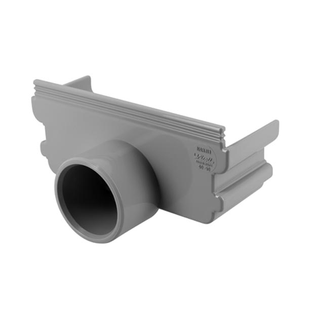 Eindstuk/uitlaatstuk grijs