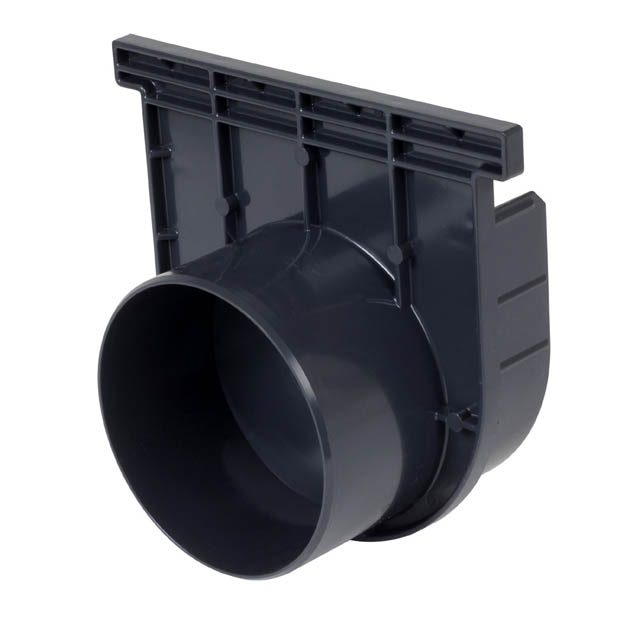 Eindstuk/uitlaatstuk 150 voor horizontale aansluiting