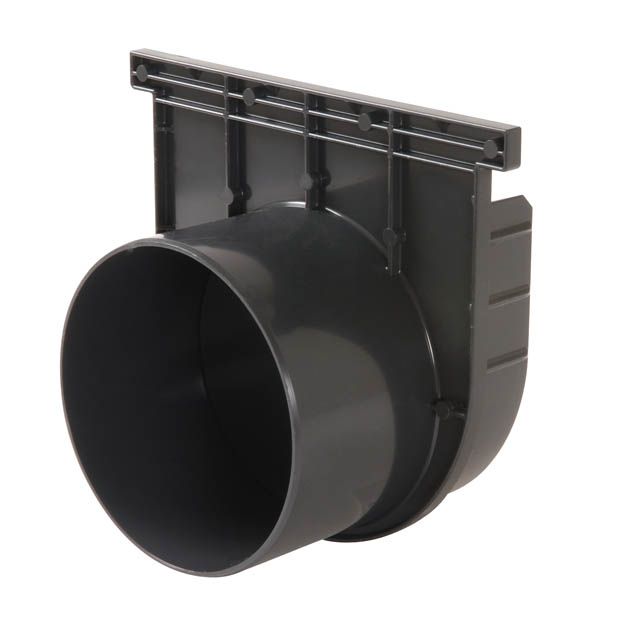 Eindstuk/uitlaatstuk 200 voor horizontale aansluiting