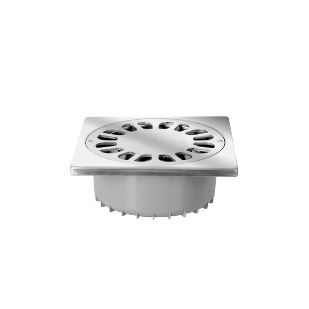 Vloerput met RVS rooster/rand