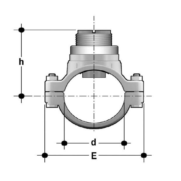 Montagezadel - PVC-C