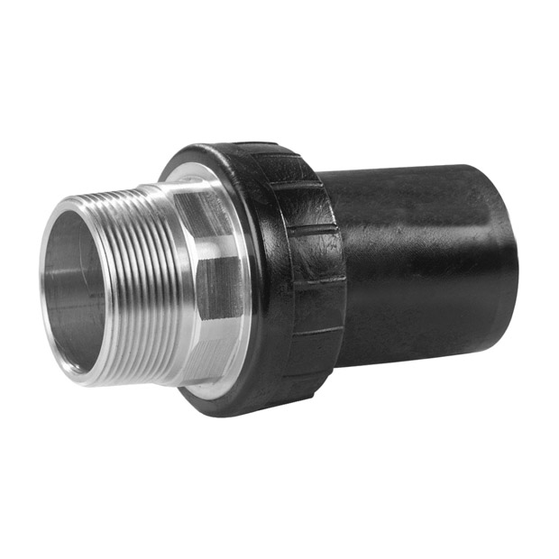 Elektrolas adapter PE - messing buitendraad